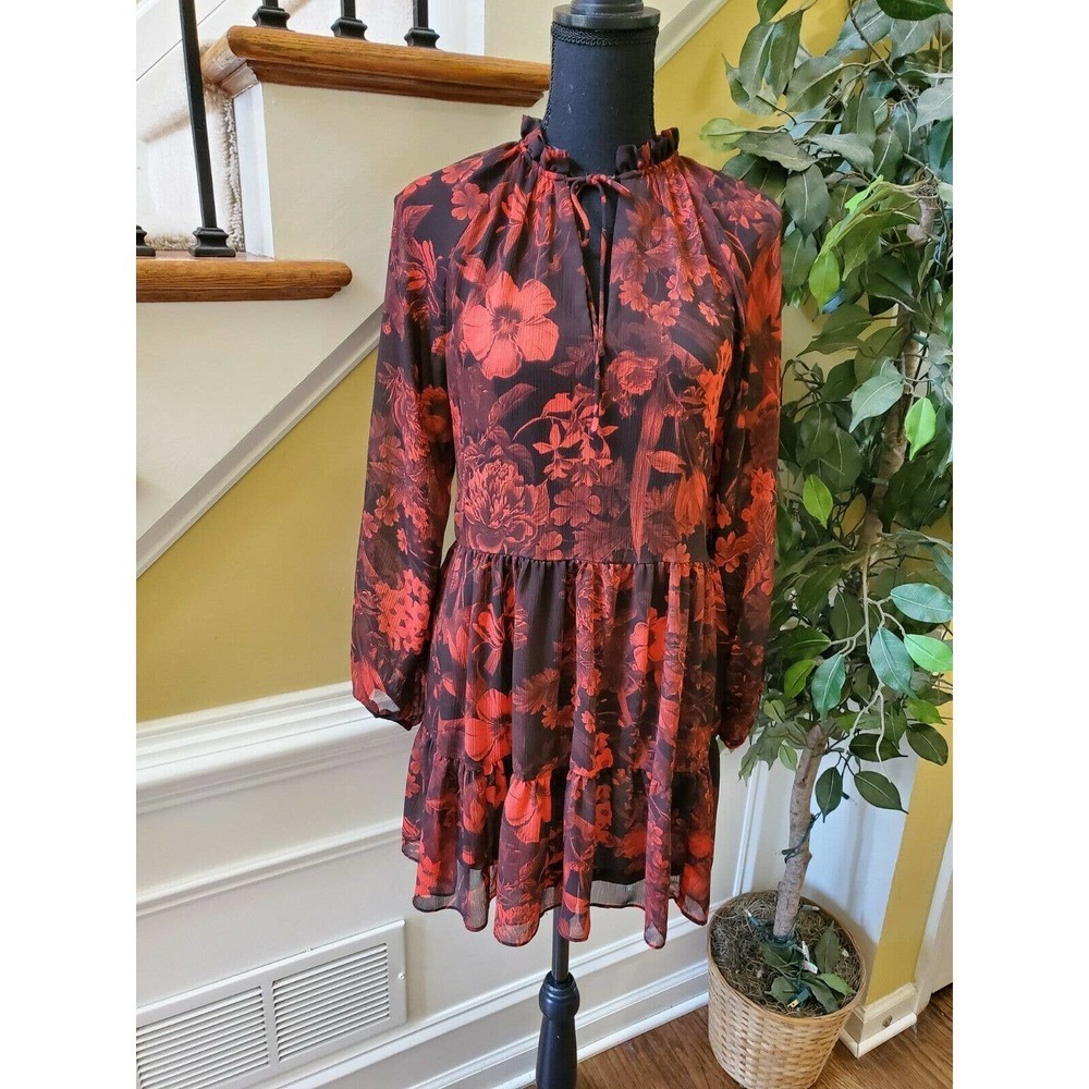 H&M Flower Tiered Dress Spring Summer Size 4